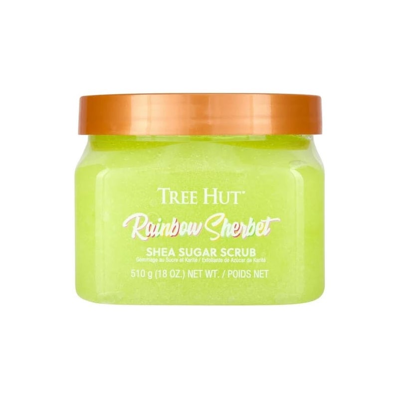 Treehut Rainbow Shea Sugar Scrub, Exfoliating, Hydrating & Moisturizing Body Scrub with Shea Butter & Nourishing Essential Oils, Smooth & Soften Skin, 18 oz - Image 1